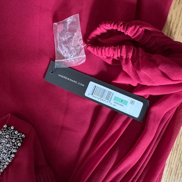 NWT Marc New York Chiffon Dress w/ Silver Beading Sz 8 - Picture 3 of 6